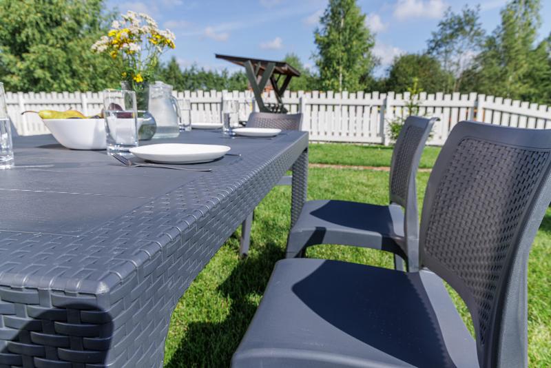 Обеденный комплект July M Royal Family из пластика, цвет графит фото 5