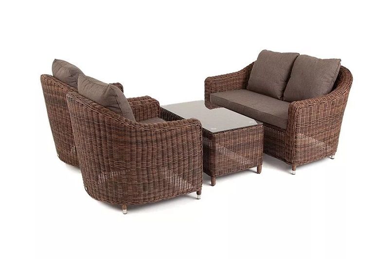 Лаунж-зона Кон Панна 4SIS из искусственного ротанга, цвет коричневый фото 4