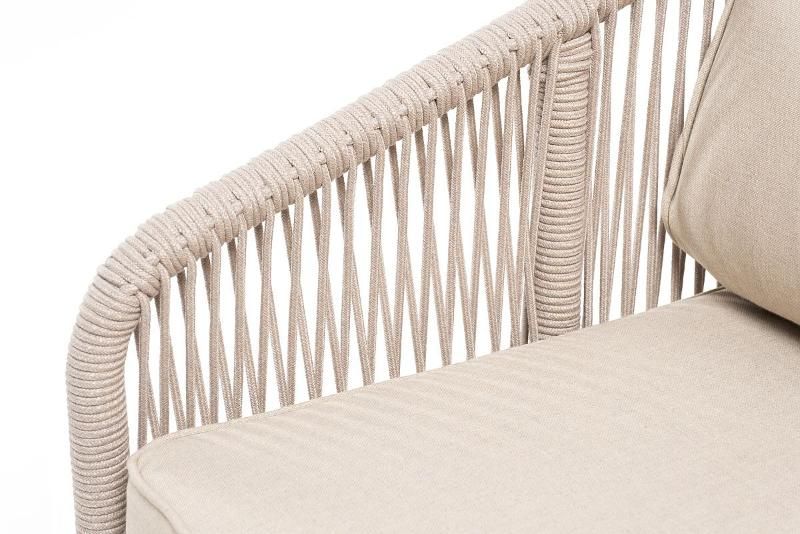 Диван двухместный Канны 4SIS из роупа (веревки), каркас дуб, цвет бежевый фото 6