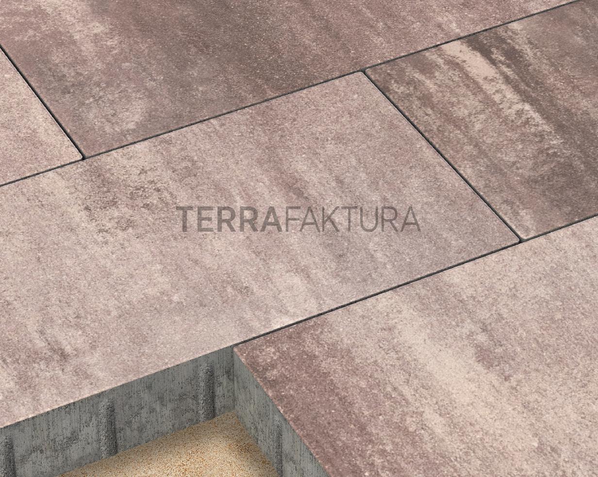 Тротуарная плитка Terrafaktura Урбан 600x300x80 мм Бархатный закат фото 3