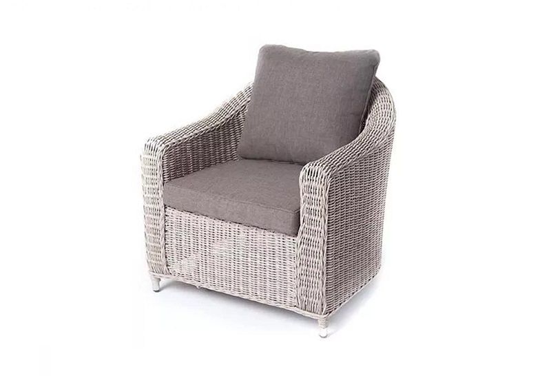 Кресло Кон Панна 4SIS из искусственного ротанга, цвет бежевый фото 1