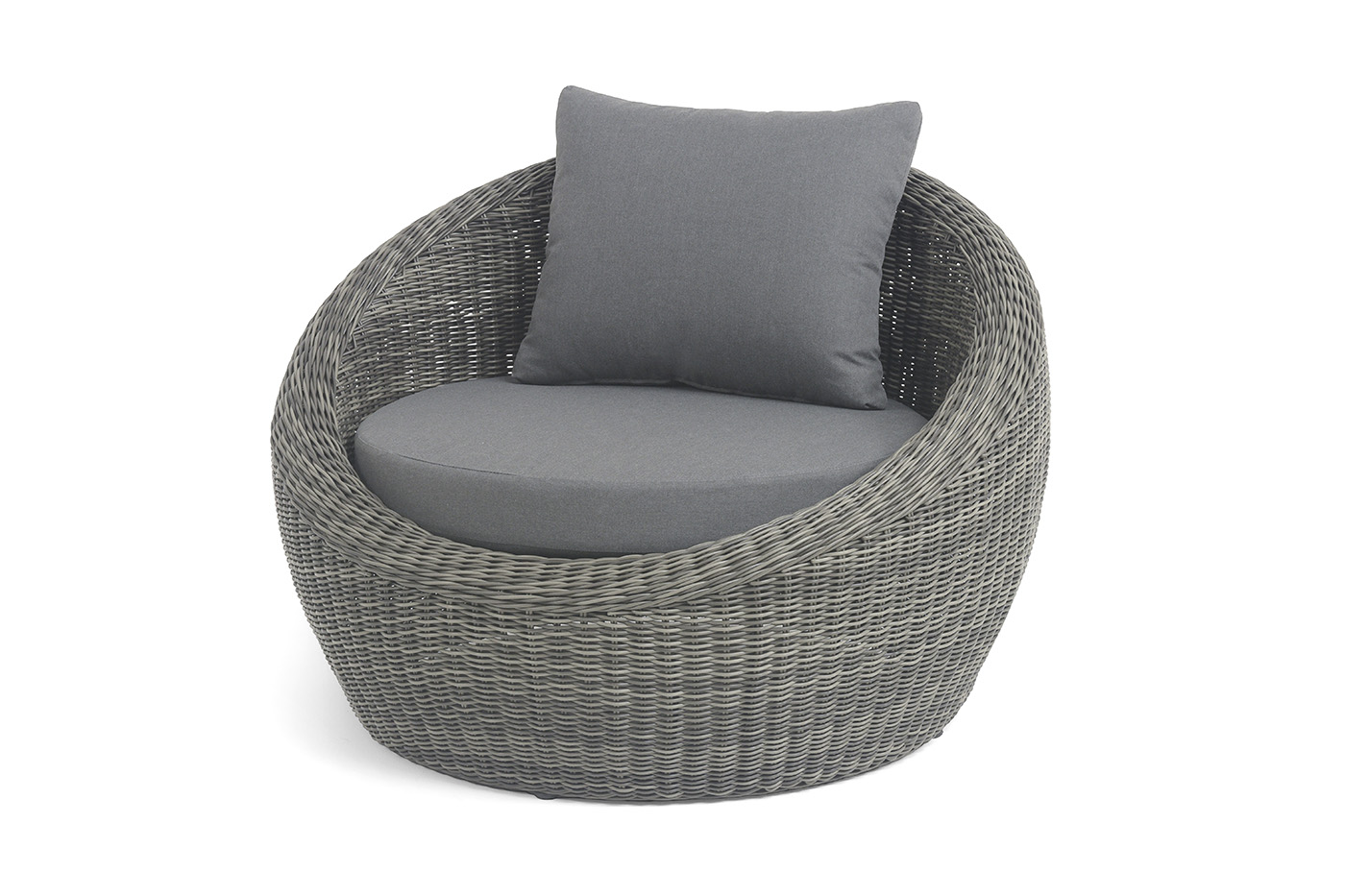 Барселона кресло из искусственного ротанга, цвет графит фото 1