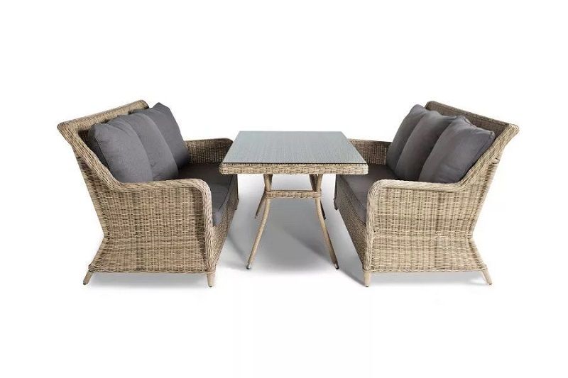 Обеденная группа Кортадо 4SIS из искусственного ротанга, цвет соломенный фото 2