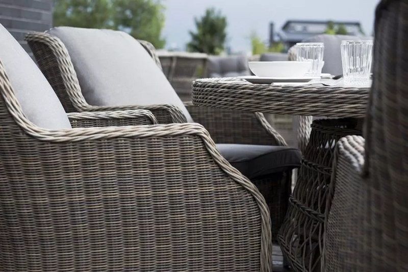 Обеденная группа Неаполь 4SIS из искусственного ротанга, цвет бежевый фото 3