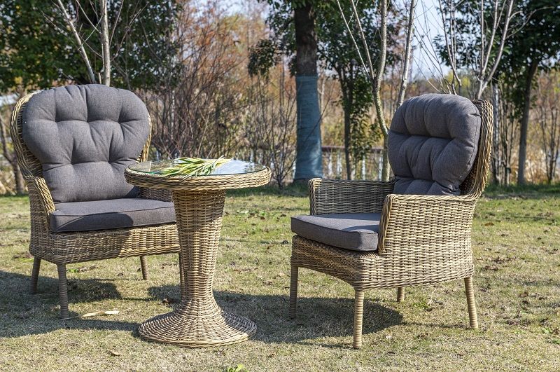 Плетеное кресло Алиса 4SIS из искусственного ротанга, цвет соломенный фото 7