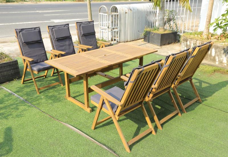 Обеденный комплект Kimberly Royal Family из дерева на 6 персон (квадратный стол) фото 1