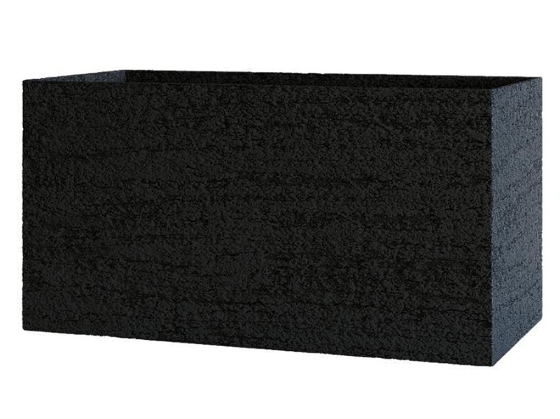 Кашпо Concretika Balcony 40x15x15 Эрозия черный фото 1