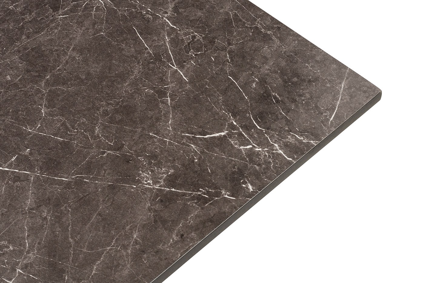 Каффе стол из HPL квадратный 70х70см, цвет серый мрамор, подстолье стальное фото 2