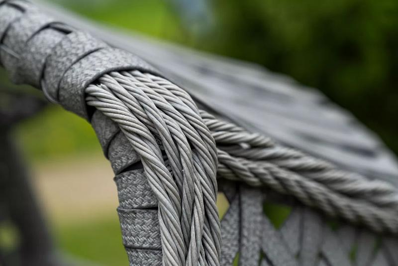 Подвесное кресло Капри 4SIS из искусственного ротанга, цвет серый фото 7