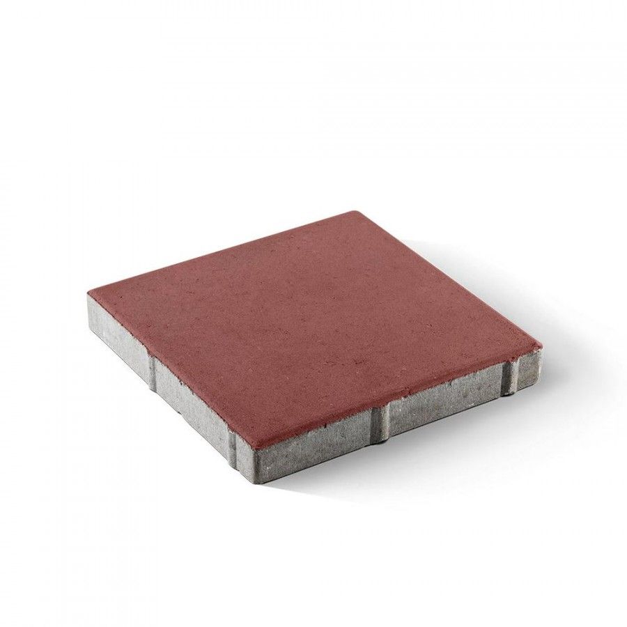 Тротуарная плитка Koldiz Квадрат 50 мм Моно Бордовый фото 1