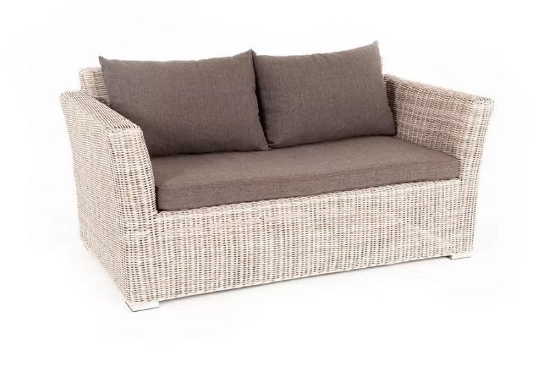 Диван двухместный Капучино 4SIS из искусственного ротанга, цвет бежевый фото 3