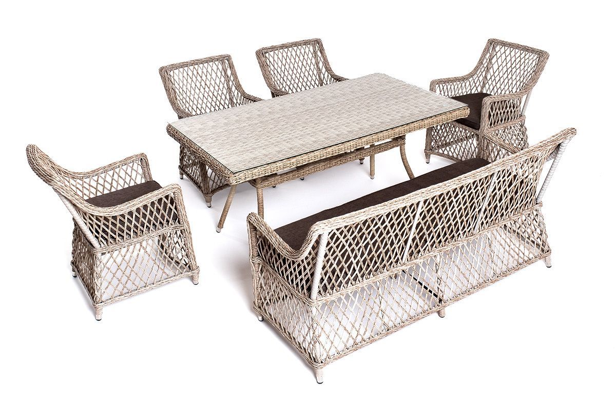 Обеденная группа Катания 4SIS на 6 персон, цвет бежевый фото 7