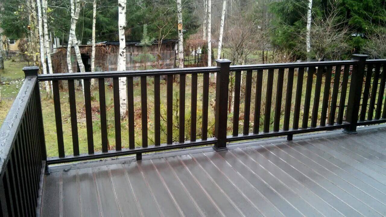 Столб ограждения Экодэк Спирит 120х120 мм, цвет Шоколад фото 2