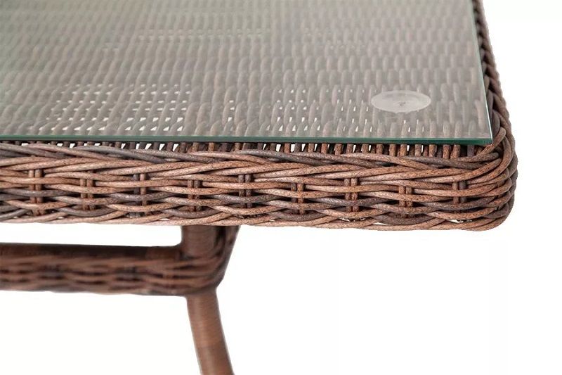 Плетеный стол Айриш 4SIS из искусственного ротанга, цвет коричневый фото 2