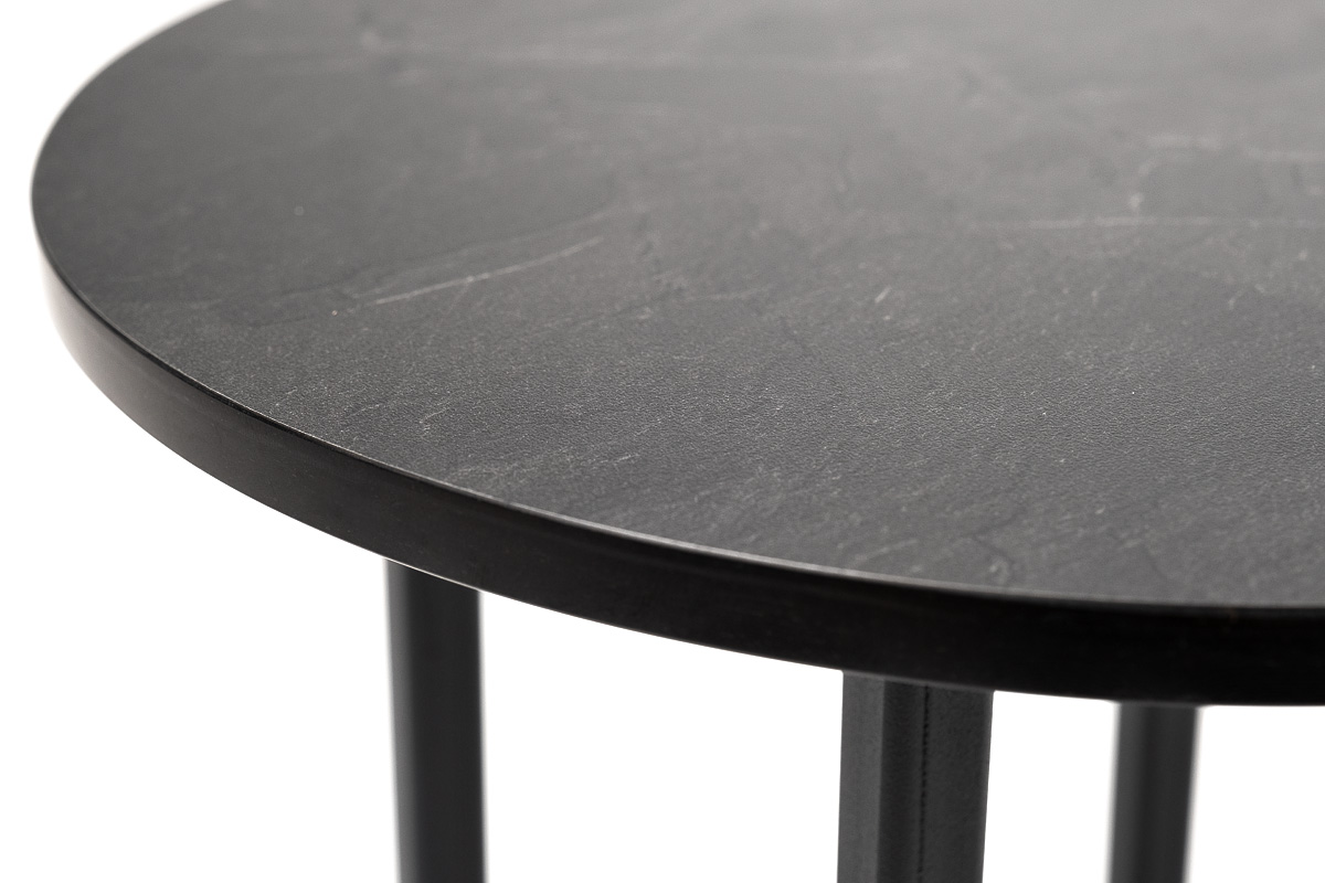 Кипр интерьерный стол из HPL круглый Ø30 H40, цвет серый гранит фото 2