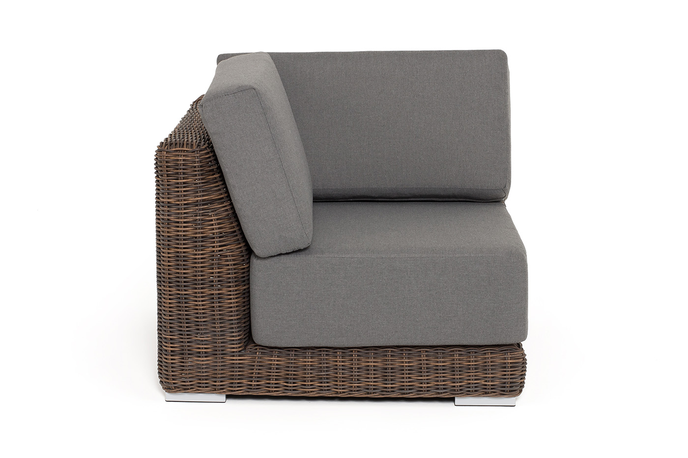 Капри модуль диванный угловой с подушками, цвет коричневый фото 2