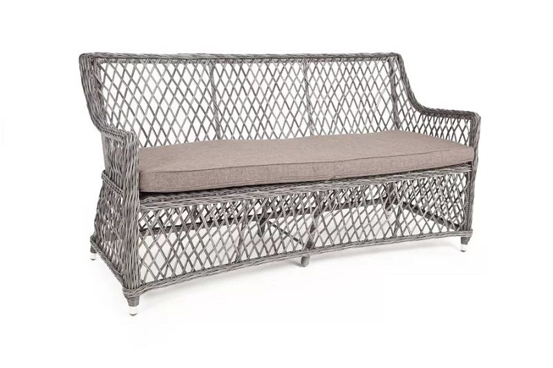 Диван двухместный Латте 4SIS из искусственного ротанга, цвет графит фото 3