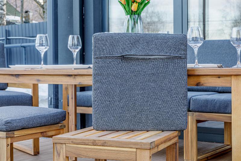 Обеденный комплект Brooklyn Royal Family из дерева, цвет серый фото 7