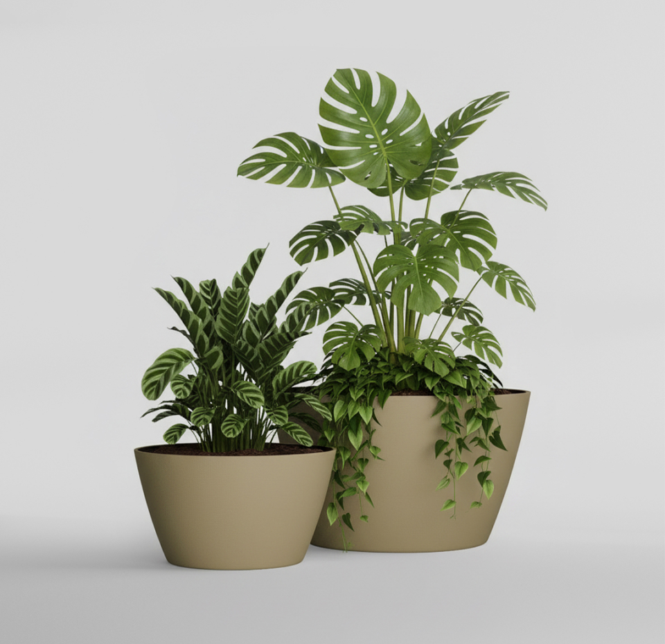 Кашпо Concretika Боул D80H45 Имбирный 1019 фото 5