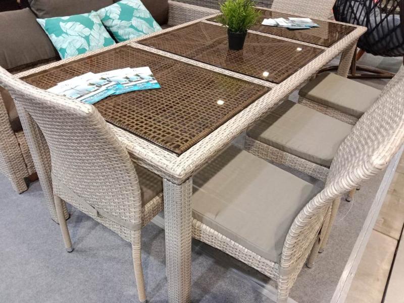 Комплект плетеной мебели T365/Y380C-W85 Latte (8+1) + подушки фото 2