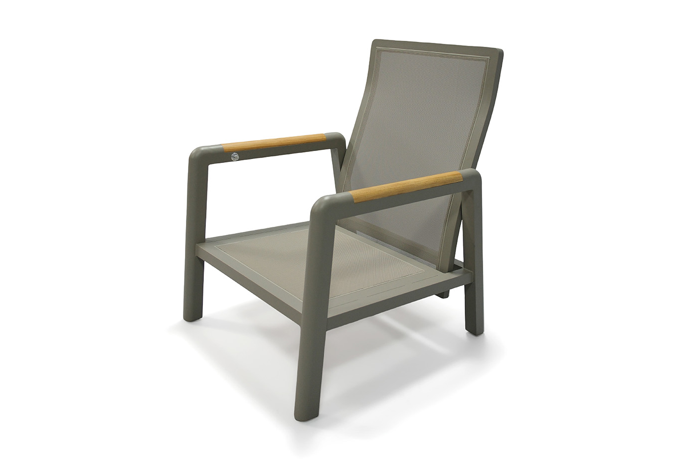 Бари кресло, каркас алюминий, цвет светло-серый фото 1