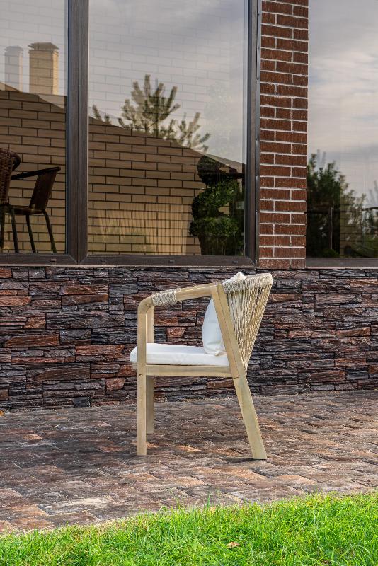 Обеденное кресло Michelle Royal Family из дерева, цвет бежевый фото 3