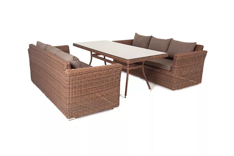 Обеденная группа Мокко Дабл 4SIS из искусственного ротанга, цвет коричневый фото 3