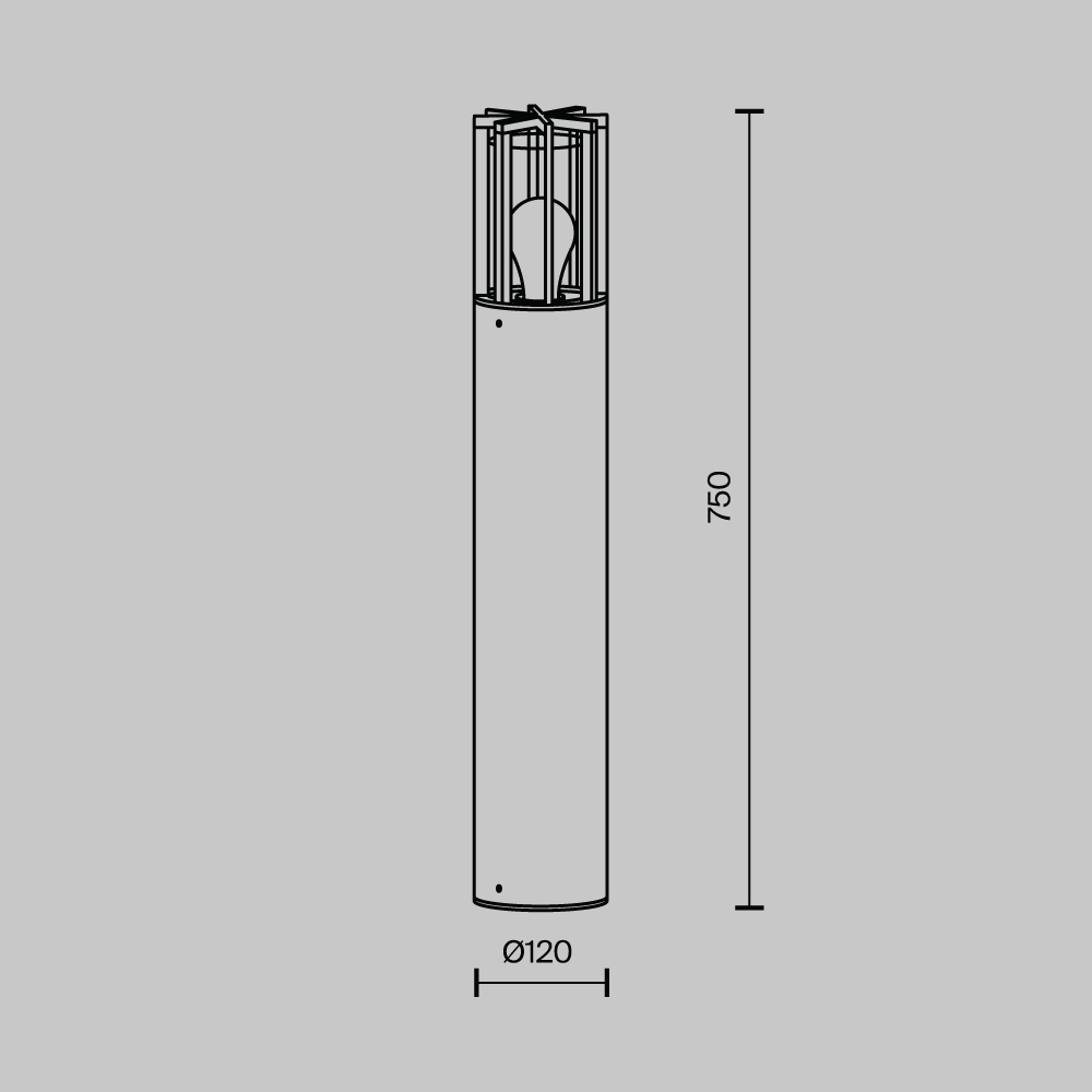 Ландшафтный светильник Barrel Maytoni O453FL-01GF цвет Графит фото 7