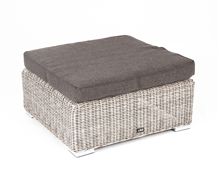 Лунго плетеная оттоманка с подушкой, цвет бежевый фото 2