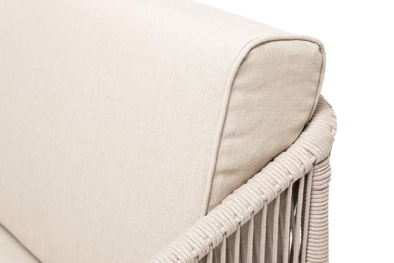 Диван двухместный Канны 4SIS из роупа (веревки), каркас дуб, цвет бежевый фото 9