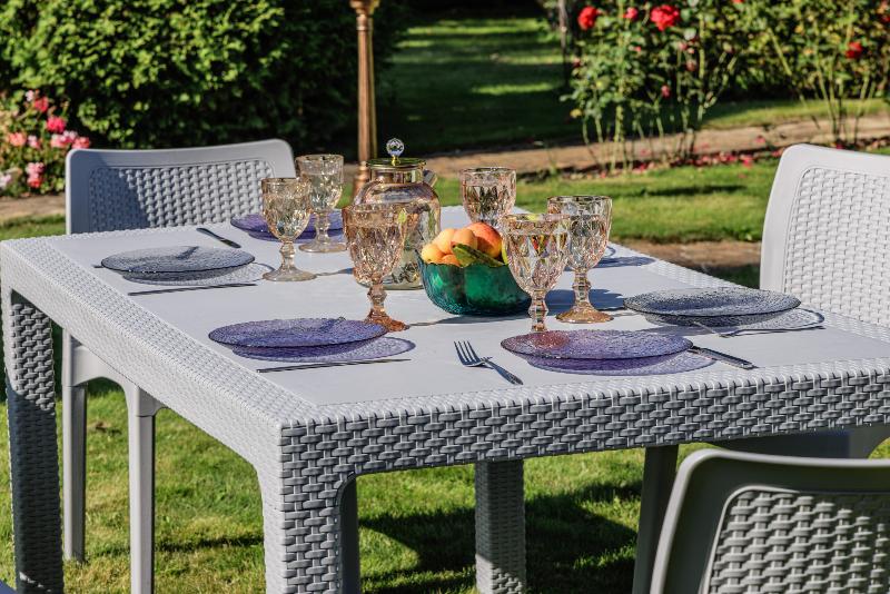 Обеденный комплект July M Royal Family из пластика, цвет светло-серый фото 5