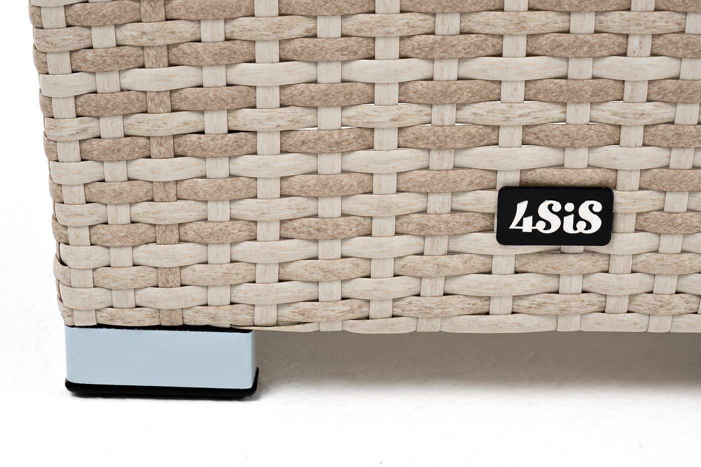 Капучино кашпо для цветов плетеное из искусственного ротанга, цвет бежевый фото 6