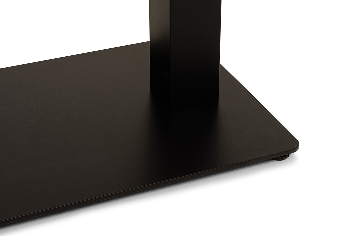 Каффе стол из HPL 110х70см, цвет дуб, подстолье стальное двойное фото 4