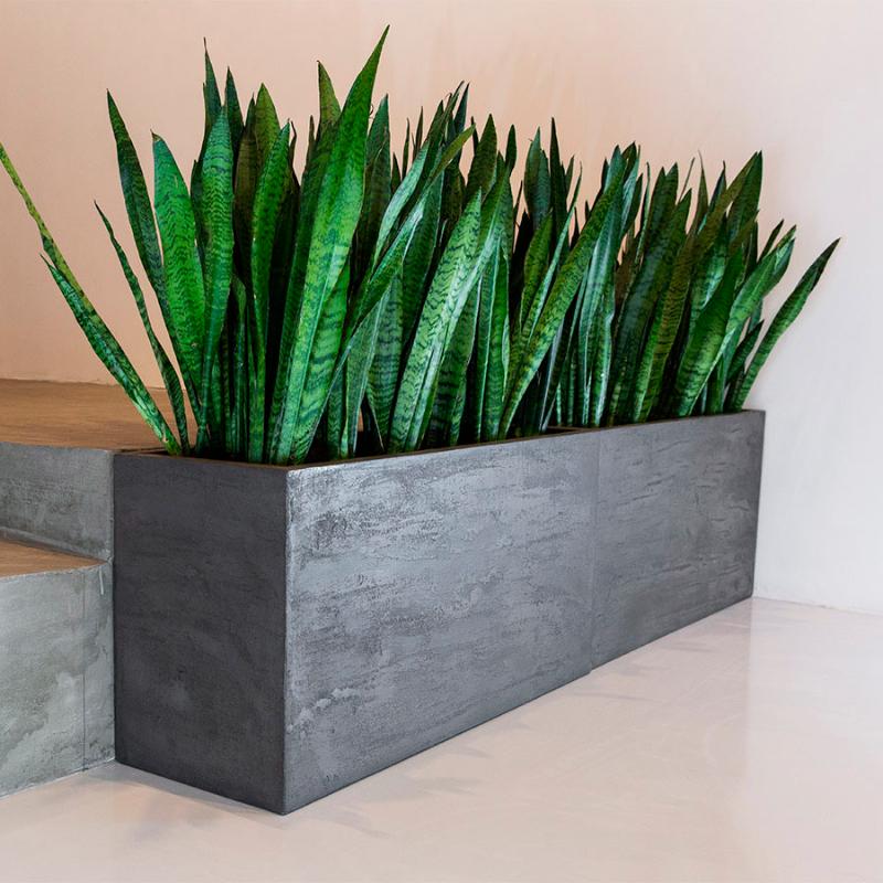 Кашпо Concretika Боул D80 H45 Брезент грей фото 4