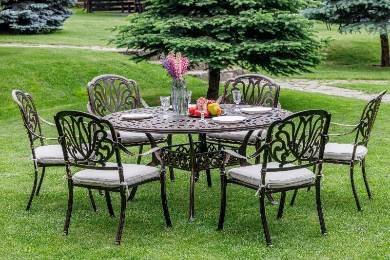 Обеденный комплект Wilhelm Royal Family из алюминия на 6 персон фото 1