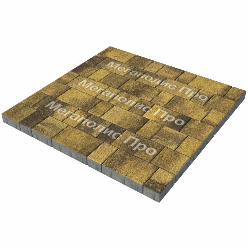 Тротуарная плитка Выбор Старый город Листопад А.1.Фсм.4 40 мм. Янтарь Гранит фото 2