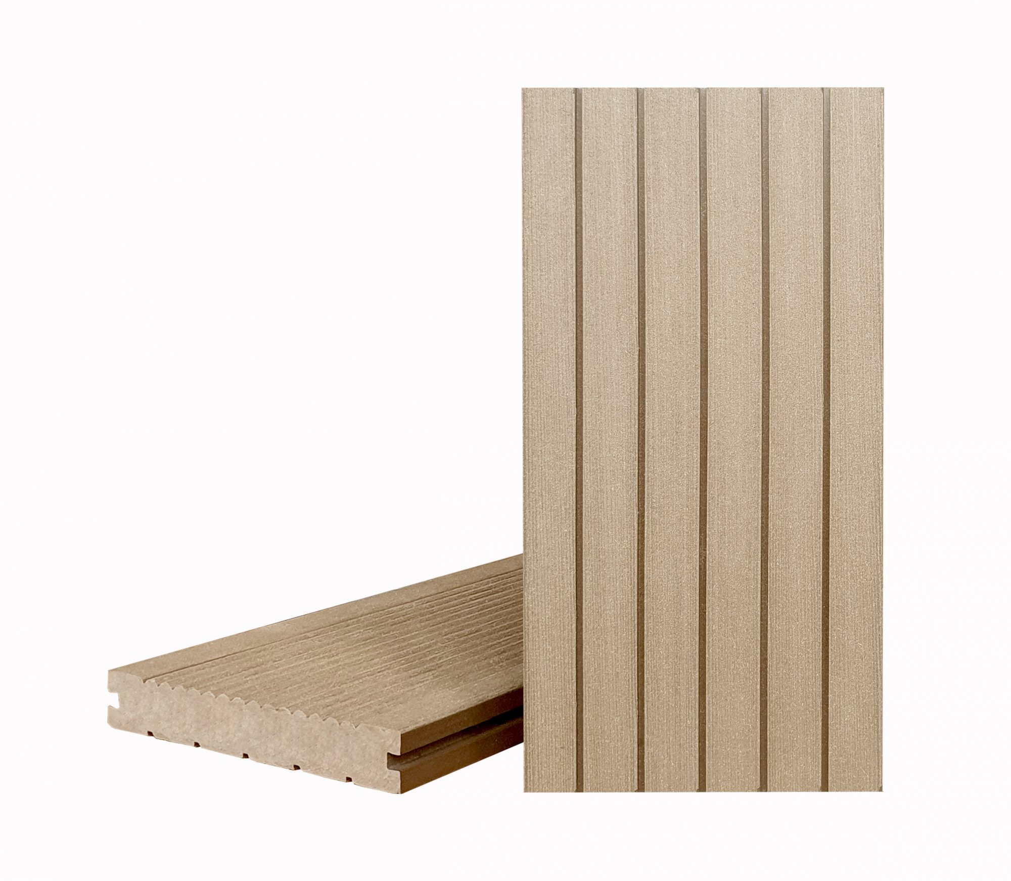 Террасная доска Террапол КЛАССИК полнотелая с пазом 4000 или 3000х147х24 мм, цвет Арахис фото 1