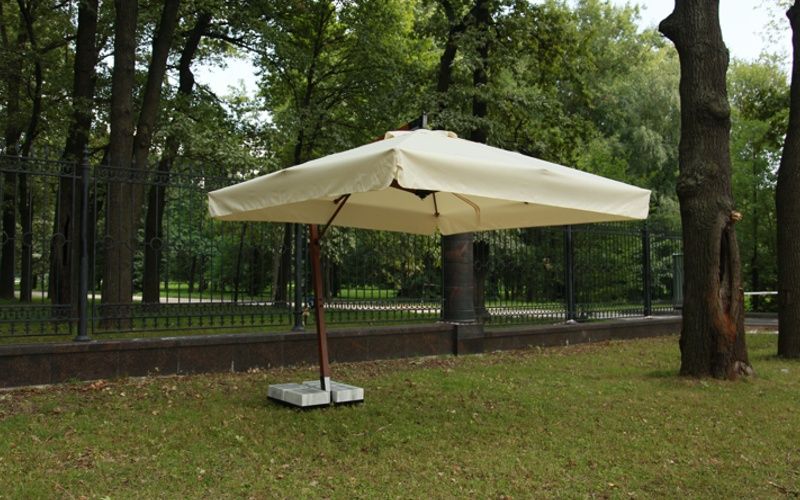 Уличный квадратный зонт Maestro Wood Royal Family с базой фото 2