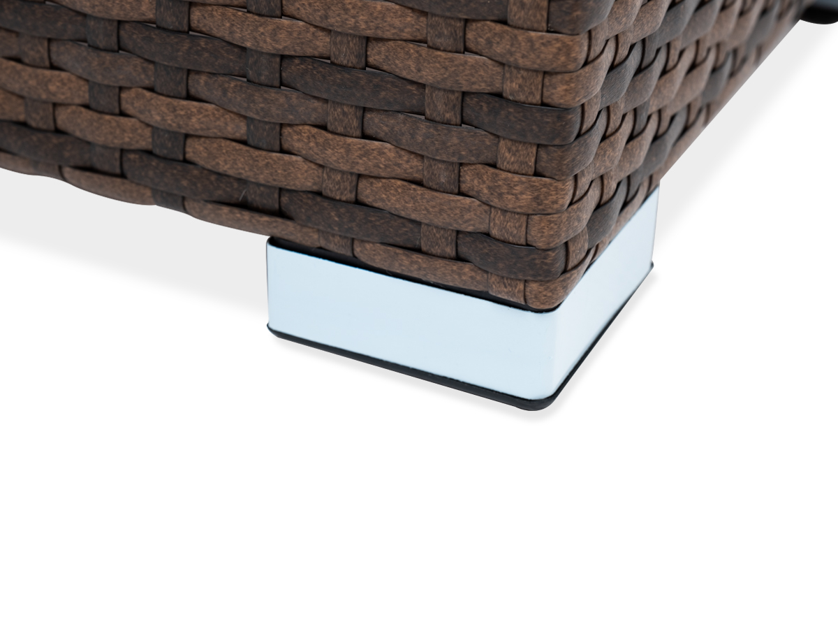 Капучино кашпо для цветов плетеное из искусственного ротанга, цвет коричневый фото 6