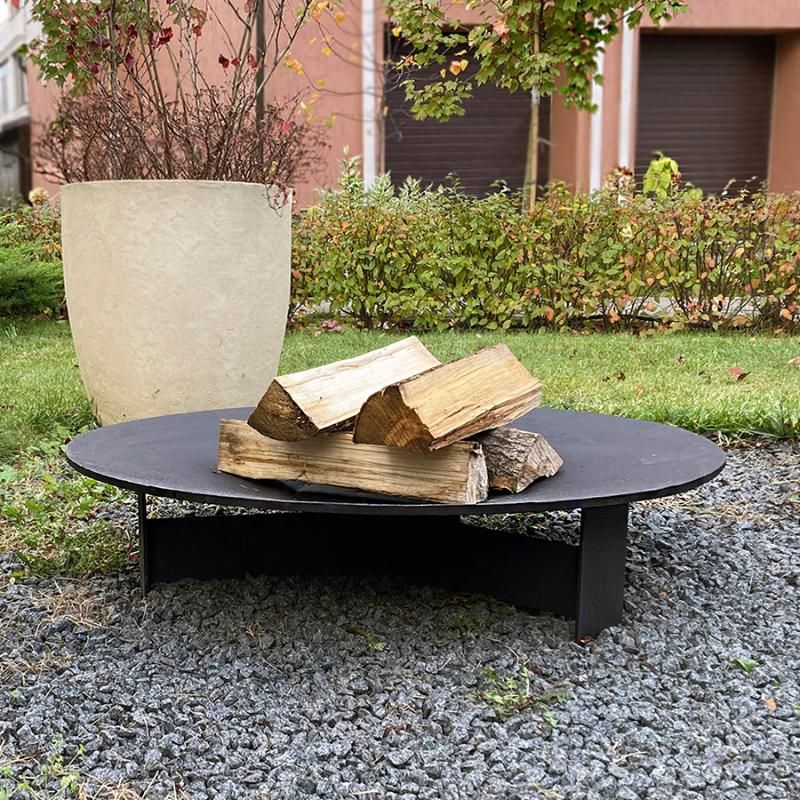 Костровая чаша чугунная Concretika Plato L100, толщина 12 мм фото 1