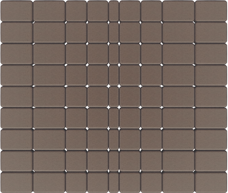 Тротуарная плитка Фабрика Готика Классика 180х120х60, 120х120х60, 120х60х60 мм Коричневый на белом цементе ч/п фото 1