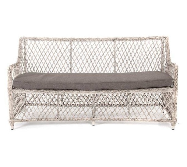 Диван Латте 4SIS двухместный из искусственного ротанга, цвет бежевый фото 2