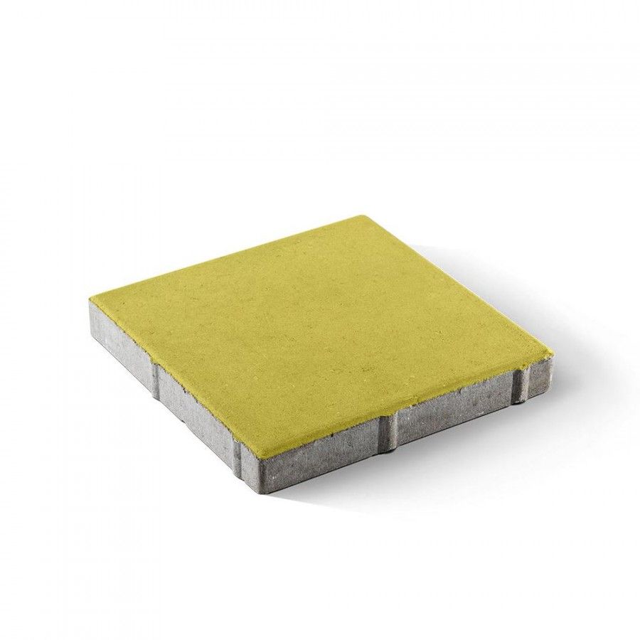 Тротуарная плитка Koldiz Квадрат 70 мм Моно Желтый фото 1