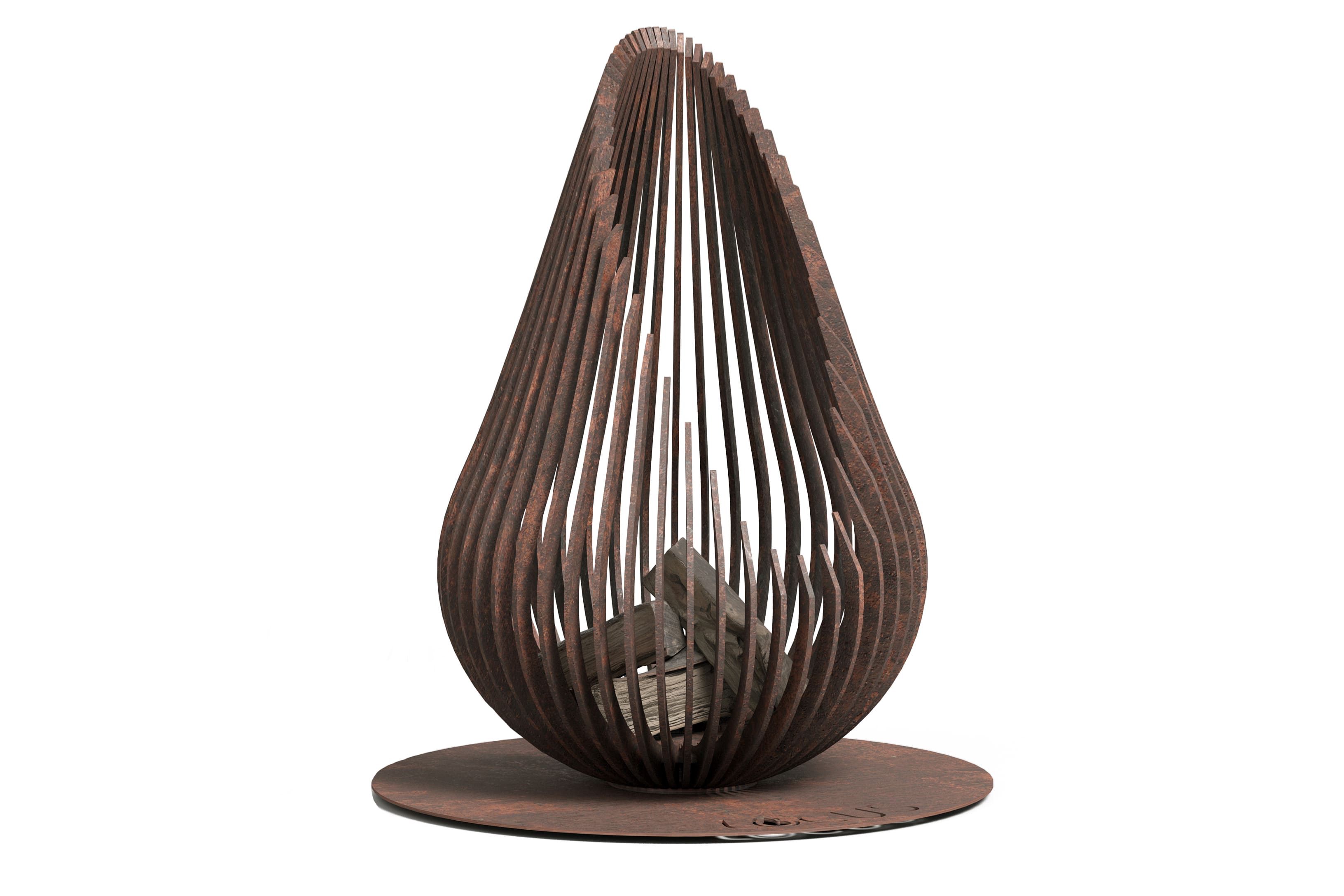 Костровая чаша Vitgarden LOCUS ONE corten из стали 120x80x80 см фото 2