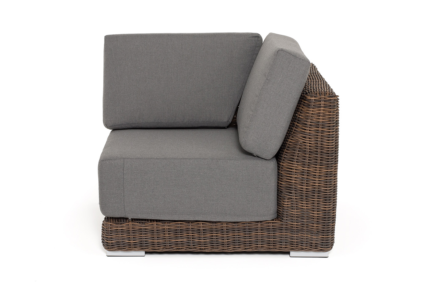 Капри модуль диванный угловой с подушками, цвет коричневый фото 3