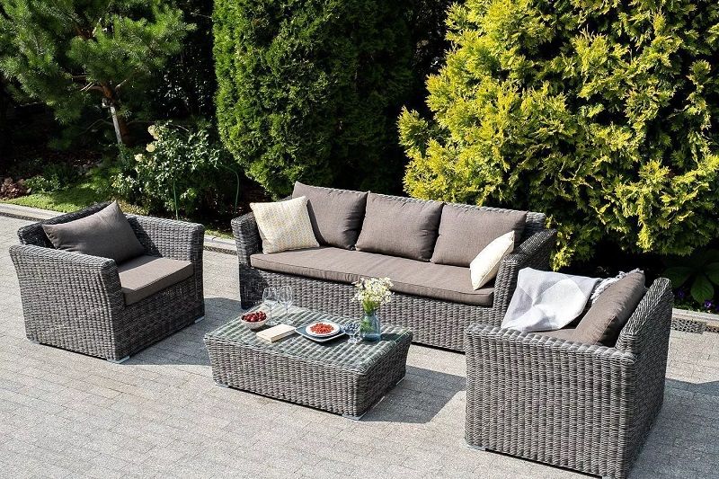 Журнальный столик Капучино 4SIS из искусственного ротанга, цвет графит фото 5