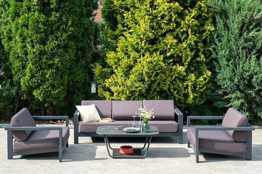 Лаунж-зона Гранада из алюминия со столиком из HPL фото 3