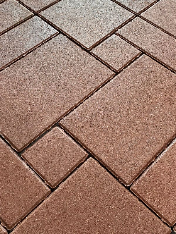 Тротуарная плитка Koldiz Колдиз 4 60 мм Моно Бордовый фото 1