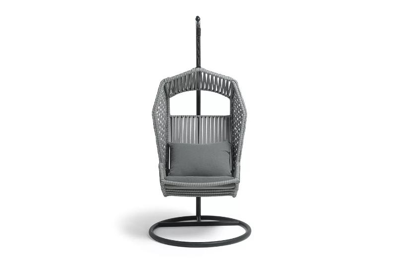Подвесное кресло Капри 4SIS из искусственного ротанга, цвет серый фото 2
