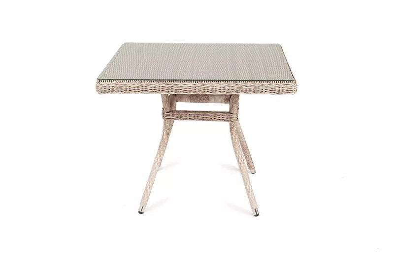 Плетеный стол Айриш 4SIS из искусственного ротанга, цвет бежевый фото 2
